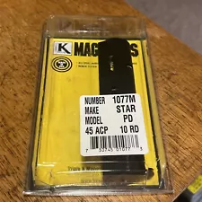 Single Stack STAR PD 45 .45 ACP EXTENDED 10 ROUNDS Clip Mag Magazine Triple K