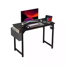 Computer Desk Writing Study Office Modern Simple Style Compact with Side Bag