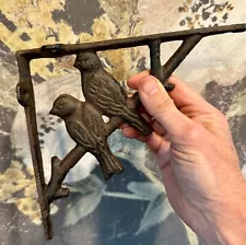 2 Cast Iron Antique Style BIRD Brackets Corbels Garden Braces Shelf Bracket Book