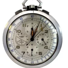 Rare Vintage Universal Geneve Compax Chronograph Pocket Watch