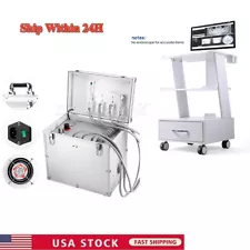 Portable Dental Delivery Unit &4hole Air Compressor/Mobile Rolling Trolley Oral