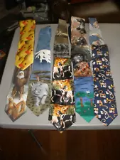 Men's Neck Ties Variety of Animals styles and colors (you choose)