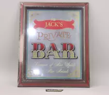 Vintage Jack's Private Bar Framed Mirror New Sealed Murray Skoff Glassiques L.A.