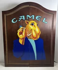 1992 Vintage Joe Camel Dart Board Wooden Cabinet Doors Cigarette 25x20