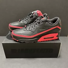 Size 10.5 - Nike Undefeated x Air Max 90 Black Solar Red