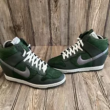 Nike Dunk Sky Hi Hidden Wedge Heel Carbon Green Silver High Sneaker Womens 8.5