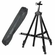 HEAVY DUTY FOLDING ARTIST TELESCOPIC FIELD STUDIO PAINTING CANVAS EASEL WITH BAG