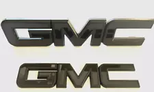 GMC Grille Tailgate Emblem BLACKOUT for 2015-19 GMC Sierra 1500 2500HD 3500HD (For: GMC)