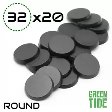 Lot of 20 - 32mm Round Bases For Warhammer 40k + AoS Plastic Base