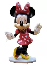 MINNIE MOUSE 3" Cake Topper PVC Figure, Classic Red Polka Dot Dress, Preowned