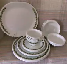 Vintage 25 Pc Corelle Crazy Daisy Dishes with Serving Platter