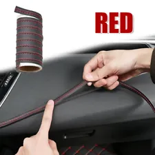 Black&Red Car Dashboard Door Strip Decor Molding Trim Car Accessories Universal (For: 2015 Nissan Altima)