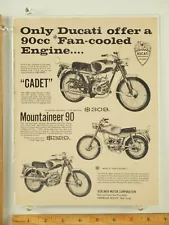 vintage 1965 DUCATI MOTORCYCLE Cadet Mountaineer 90cc ~ 1-page original sales ad