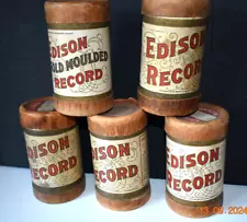 4 Edison Cylinder Records.