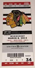 3/6/13 Chicago Blackhawks 24-0! RECORD Longest NHL Season No Loss Ticket Stub