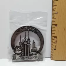 Metal KUWAIT CITY 3" Buildings Skyline Souvenir Fridge Kitchen Magnet