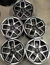 Five 2024 JEEP Wrangler Rubicon 17" Wheels OEM Rims Gladiator 04755601AA