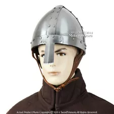 Battle Ready Spangenhelm Helmet Norman Nasal Helm Medieval Knight 16G Steel SCA