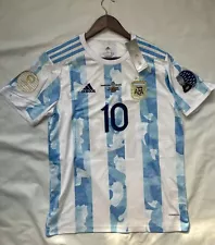 Argentina Soccer Jersey #10 Messi COPA AMERICA 2021 Matchday Final vs Brazil L