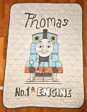 THOMAS ENGINE Train Tank Reversible Toddler Bed Crib LIGHTWEIGHT Comforter 56x41