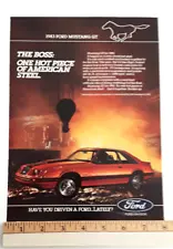 1983 MUSTANG GT ORIGINAL AD