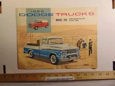 Vintage 1959 Dodge Trucks Model 100 Sales Brochure