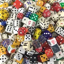 Over 330 Dice! Red White Green Blue Black Collection Craft Collage Huge Lot