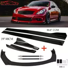 For Infiniti G37 Coupe Sedan Front Splitter Bumper Lip Spoiler Body+Strut Rods (For: INFINITI M30)