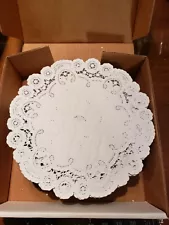 Case 500 - 10" Vintage WHITE FRENCH LACE Paper Doilies by Royal Lace | FREE SHIP