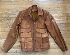 Vintage East West Musical Instruments Leather Jacket Barn Stormer 60s Woodstock