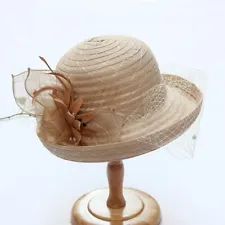 Bridal Fascinator Lace Tea Party Hat Women's Kentucky Derby Church Sun-Hat Dress