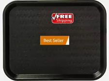 Black Plastic Tray 14"x10" for Cafeteria/Fast Food, NSF Certified, BPA Free