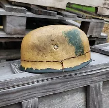 GERMAN WW2 PARATROOPER M38 FALLSCHIRMJAGER HELMET GREEN TAN BROWN CAMOUFLAGE