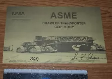 rare NASA Kennedy Space Center Vehicle Pass #342 ASME Crawler Transporter Event