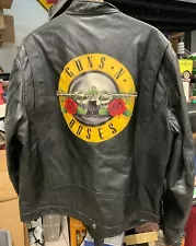 GUNS N ROSES LEATHER JACKET AXL ROSE PARADISE CITY Black Frog XL Official Merch