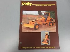 Leeboy 635B Motor Grader Color Sales Sheet 2 Pages