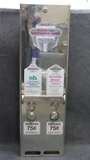 Vintage 1990s Era 2 Row Condom Tampon Dispenser Machine 32.5" Chrome Advertising