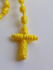 Nylon Rosary Knotted cord Yellow