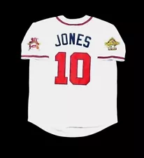 Chipper Jones Atlanta Braves Jersey 1995 World Series Throwback Stitched SALE!