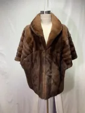 FREE SHIPPIN FOREVER POPULAR 100% REAL USA MINK LADY FUR STOLE IN DEMIBUFF COLOR