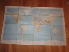 VTG THE WORLD MAP - A. HOEN & CO. - 26" X 41" - TUB NNN