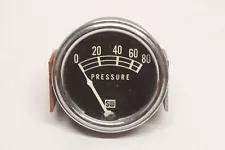 Vintage Car Truck Accessory Stewart Warner Oil Pressure 0-80 Gauge Part 2-1/16"