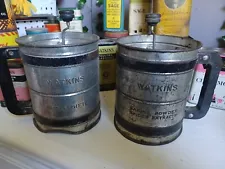 Antique Watkins Triple Sifter For Baking Tested. Works. Antique / Vintage