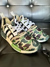 Size 10 - adidas NMD R1 x A Bathing Ape Olive Camo 2016