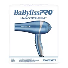 NEW!!! BABYLISS PRO NANO TITANIUM 2000 WATT HAIR BLOW DRYER + DIFFUSER # BNT5548