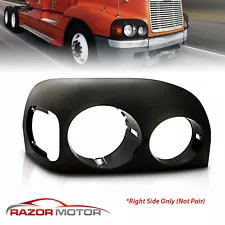 1996-2009 Fit Freightliner Century Class Right Side Black Headlights Bezels (For: 1999 Freightliner Century Class)