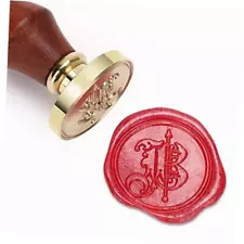 New Listing Wax Seal Stamp, Brass Seal with Wooden Handle Victorian Letter B