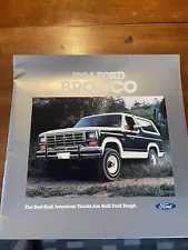 Original 1984 Ford Bronco Sales Brochure 84 XLT