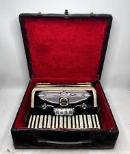 Castiglione Accordion W/ Carrying Case - Black w/ Pearl Accents