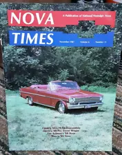 New ListingNova Times November 1987 Chevy Cars Nostalgic Novas Magazine Chevrolet